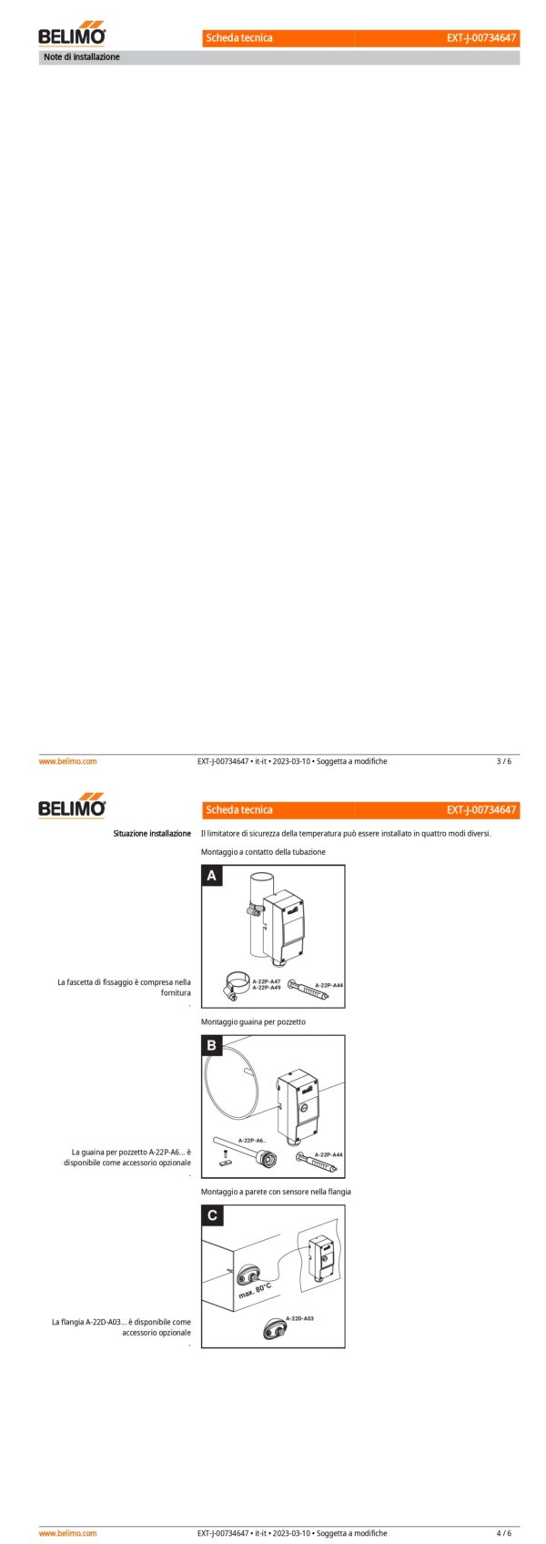 EXT-J-00734647 Limitatore di temperatura di sicurezza STB, Switch, 70...130°C, Capillare 1 m, Reset manuale - immagine 3