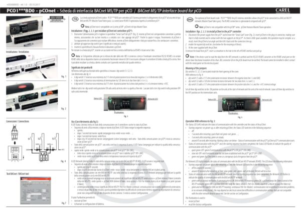PCO1000BD0 pCOnet se, RS485 card for bacnet ms/tp protocol - immagine 2