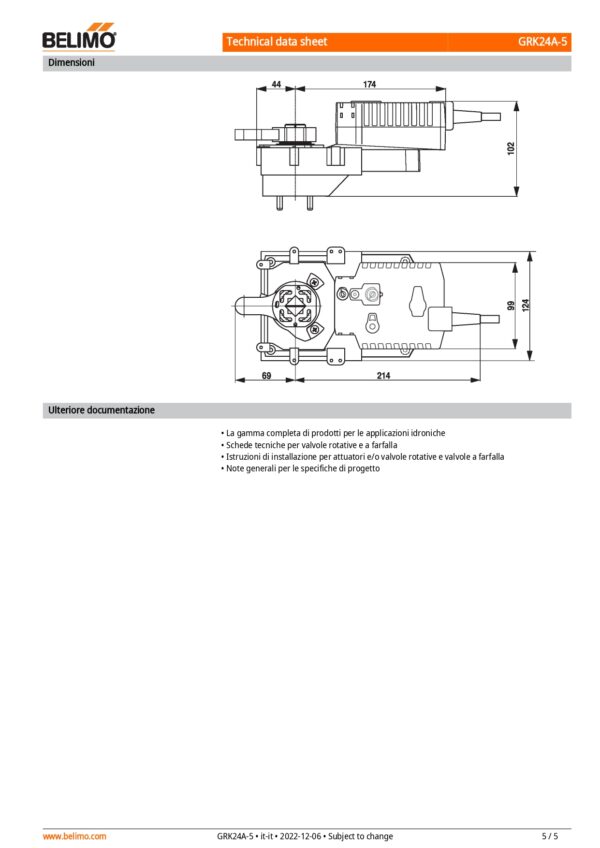 GRK24A-5 Attuatore rotativo con funzione di sicurezza NC / NO, 40 Nm, AC/DC 24 V, On/Off, 150 s, IP54, F05 - immagine 4