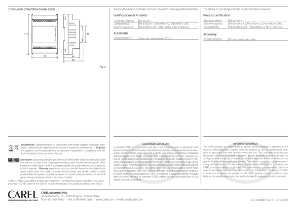EVD000RAC0 Modulo di backup ultracap (aCU) per valvole Unipolari - Mpx One Advanced - immagine 3
