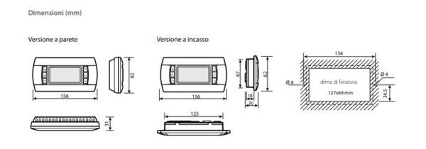 PGNE000F00 pGDne 132x64, mounting panel - immagine 2
