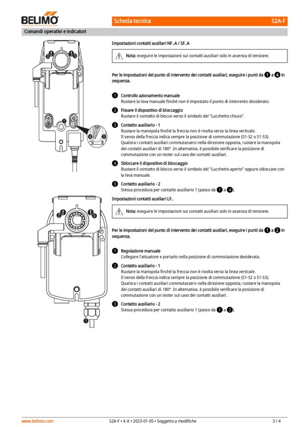 S2A-F Contatti ausiliari 2 x SPDT - immagine 4