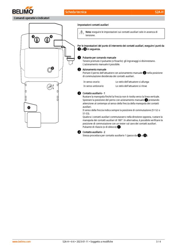 S2A-H Contatti ausiliari 2 x SPDT aggiuntivo - immagine 4