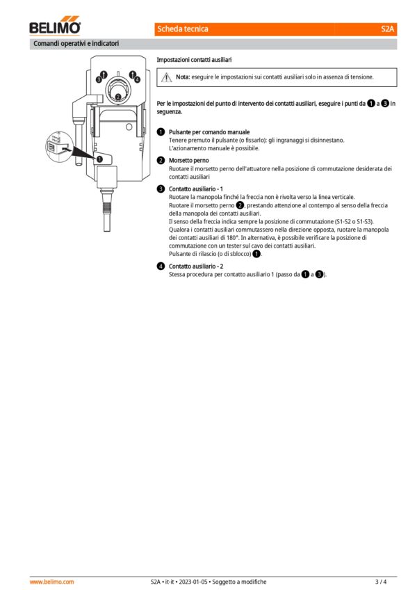 S2A Contatti ausiliari 2 x SPDT aggiuntivo - immagine 4