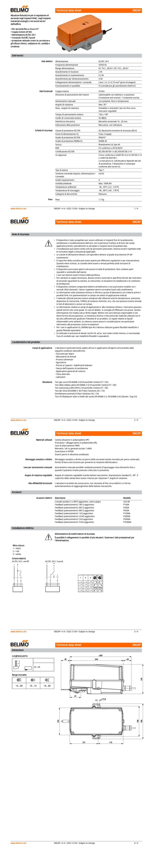 SM24P Attuatore rotativo (RobustLine), 20 Nm, AC/DC 24 V, On/Off, 3-punti, 150 s, IP66/67 - immagine 2
