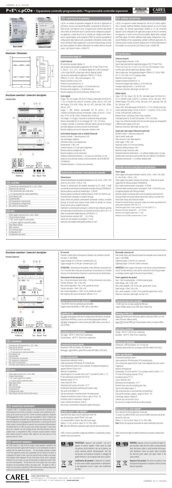 P+E000000D000 c.pCOe enhanced 16 I/O, EXV - immagine 2