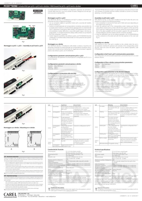 PCOS00KXN0 Knx card ets config. for BMS slot of pCO sistema - immagine 2