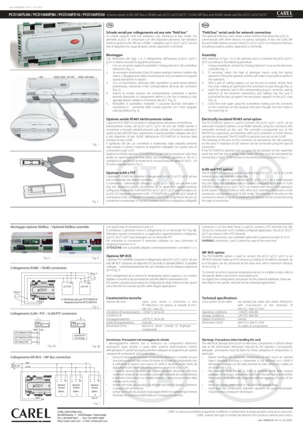 PCO100FD10 pCO1 RS485 field bus serial card - immagine 2