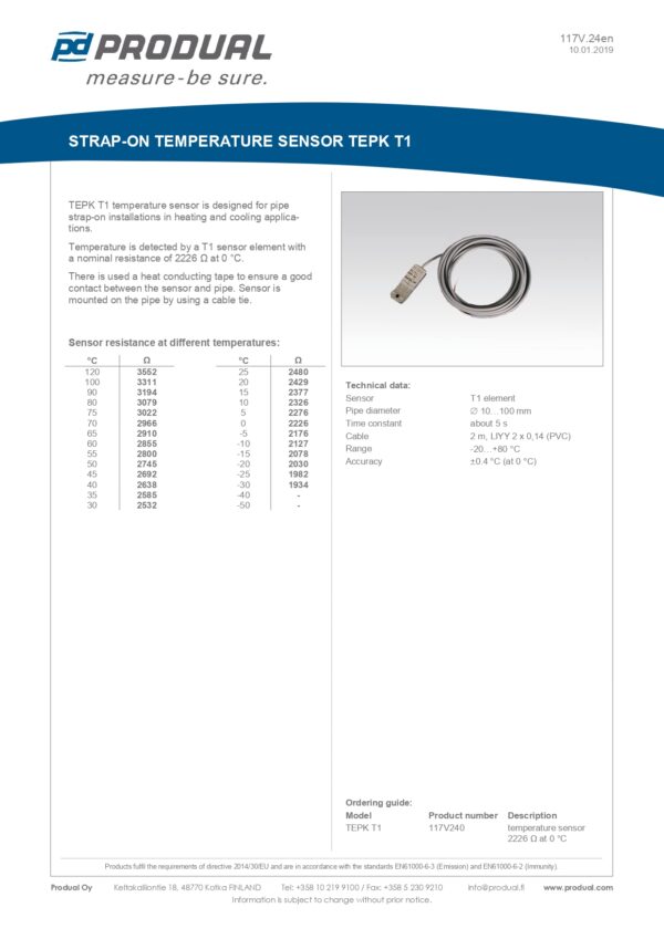 TEPK T1 T1 SENSORE STRAP-ON - immagine 2