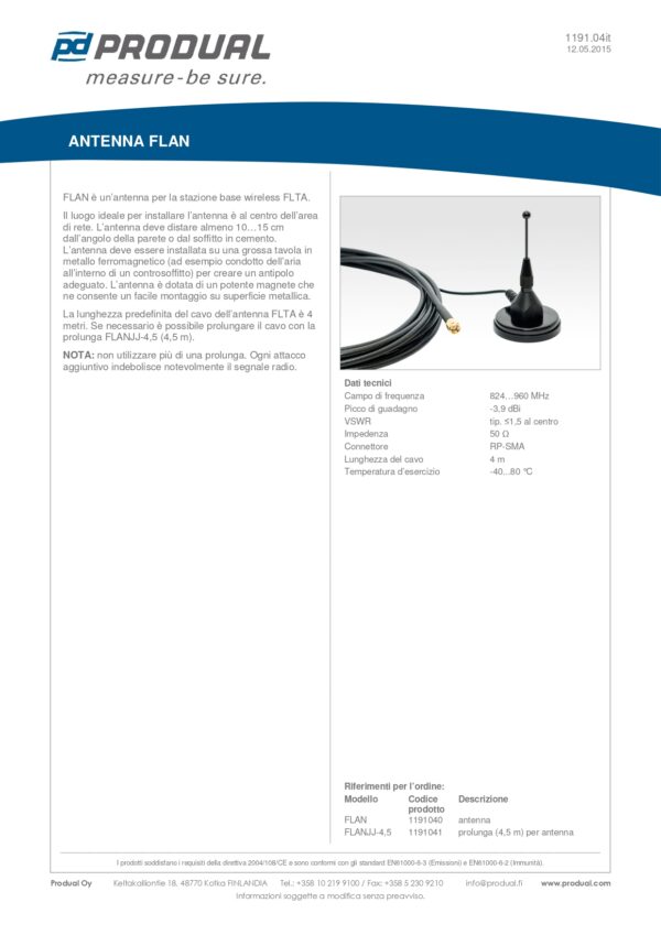 FLAN ANTENNA PER RICEVITORE WIRELESS - immagine 2