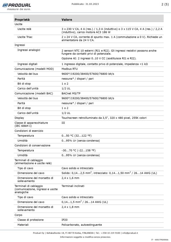 TRC-P-H-3R2T-MOD-24 REGOL. AMB. CON CRONO 3RO(7A),2DO,7d Modbus,24 Vac/dc - immagine 3