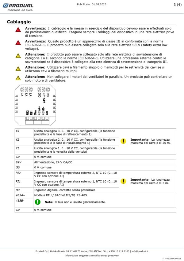 TRC-P-3A-MOD-24 REGOL. AMB. CON CRONO, 3AO,7d Modbus,24 Vac/dc - immagine 4