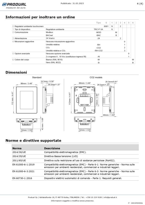 TRC-P-3A-MOD-24 REGOL. AMB. CON CRONO, 3AO,7d Modbus,24 Vac/dc - immagine 5