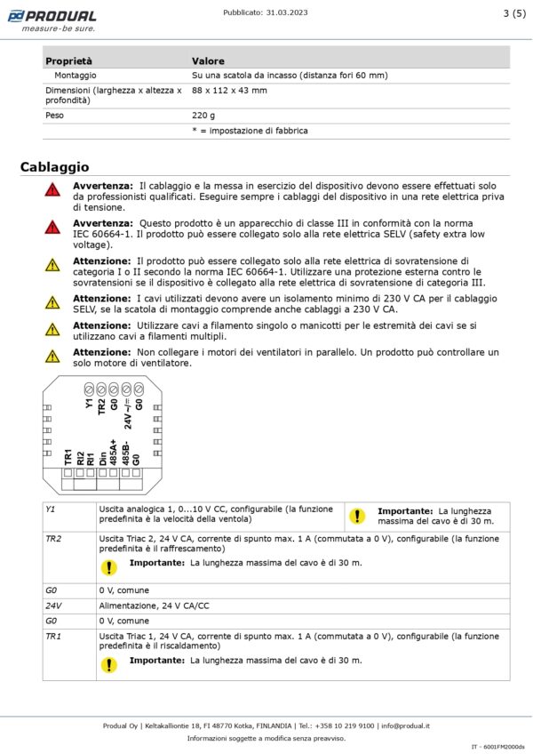 TRC-1A2T-MOD-24 REGOL. AMB. 1AO,2DO-Modbus,24 Vac/dc - immagine 4