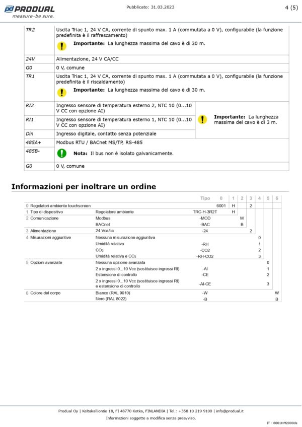 TRC-H-3R2T-MOD-24	REGOL. AMB. 3RO(7A),2DO-Modbus,24 Vac/dc - immagine 5