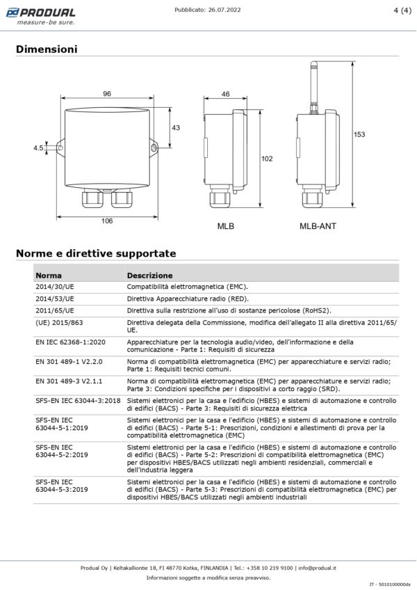 MLB PONTE WIRELESS MODBUS LORAWAN, ANTENNA INTERNA - immagine 5