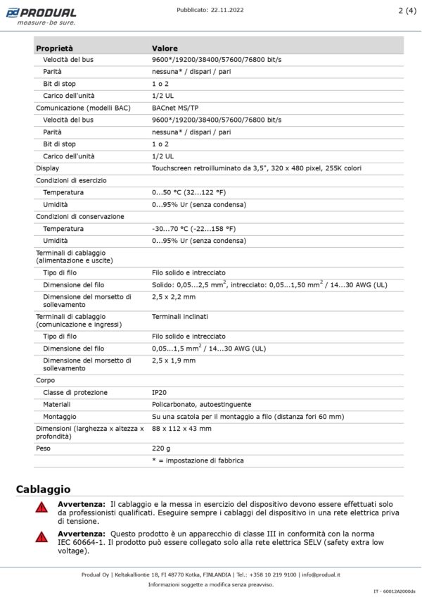TRT-P-1R-24 CRONOTERMOSTATO TOUCHSCREEN 1RO,7d-24 Vac/dc - immagine 3