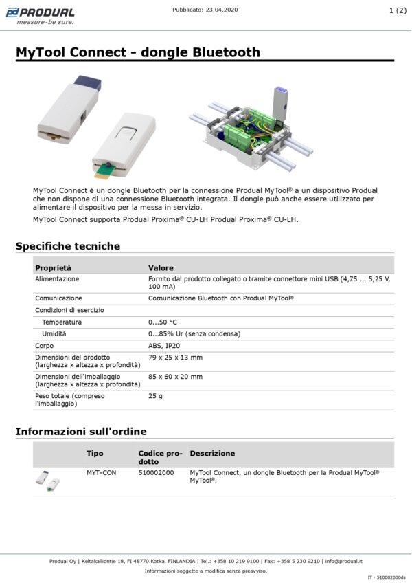 MYT-CON MYTOOL CONNECT BLUETOOTH DONGLE - immagine 2