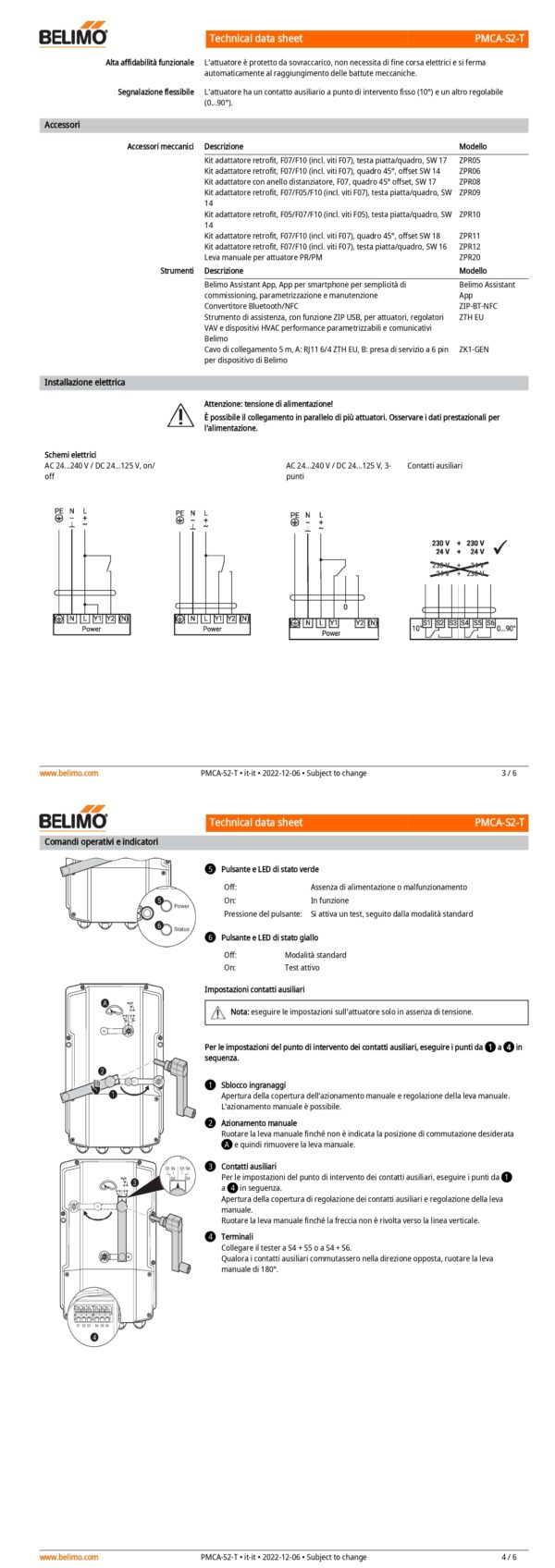PMCA-S2-T Attuatore rotativo, 160 Nm, AC 24...240 V / DC 24...125 V, On/Off, 3-punti, 35 s, 2 x SPDT, IP66/67, Terminali - immagine 3