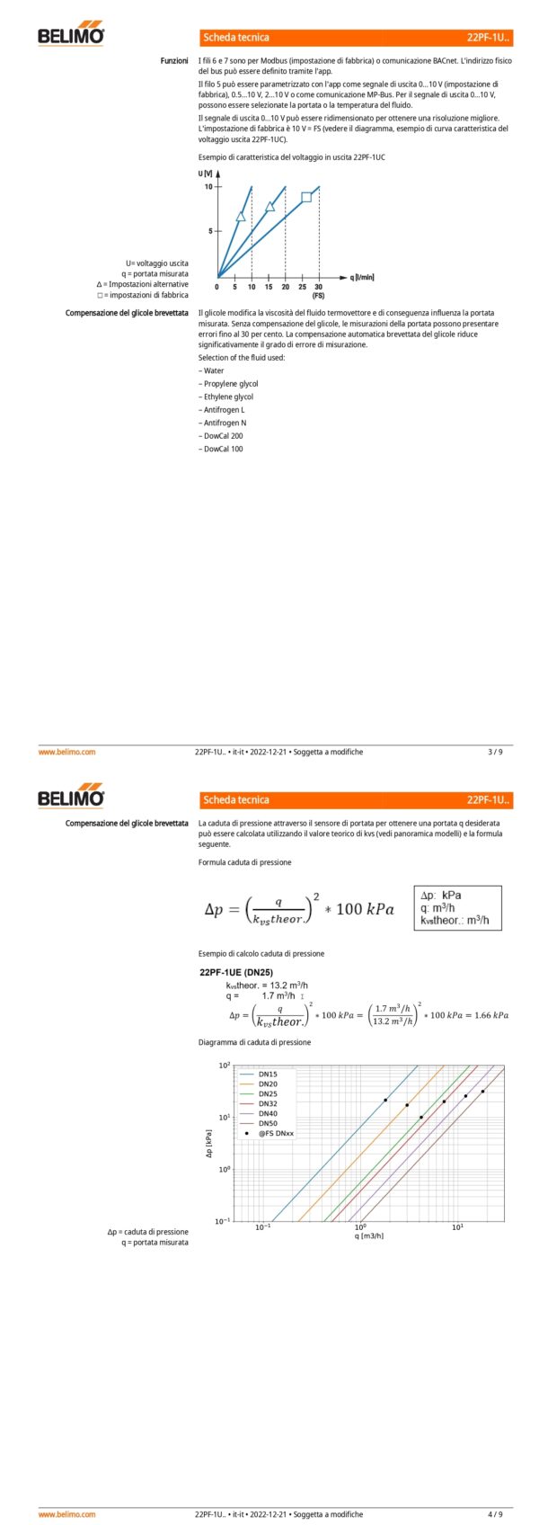 22PF-1UD Flow sensor, AC/DC 24 V, DN 20, FS 0.83 l/s - immagine 3