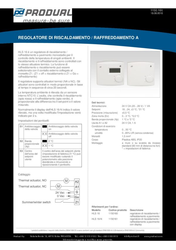 HLS 16 REGOL. TEMP. PER RISC/RAFF PAVIMENTO - immagine 2