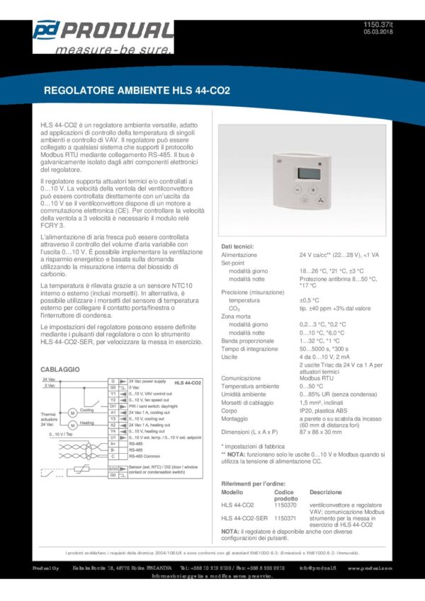 HLS 44-CO2-3Bv2 REGOL. TEMP. AMB. + CO2 - immagine 2