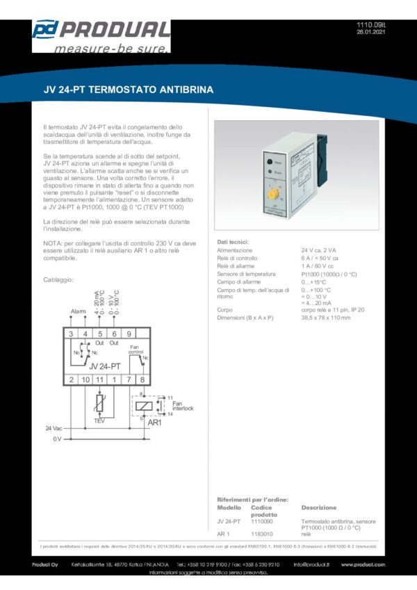 JV 24 ANTIGELO + TRASMETTITORE TEMP. - immagine 2