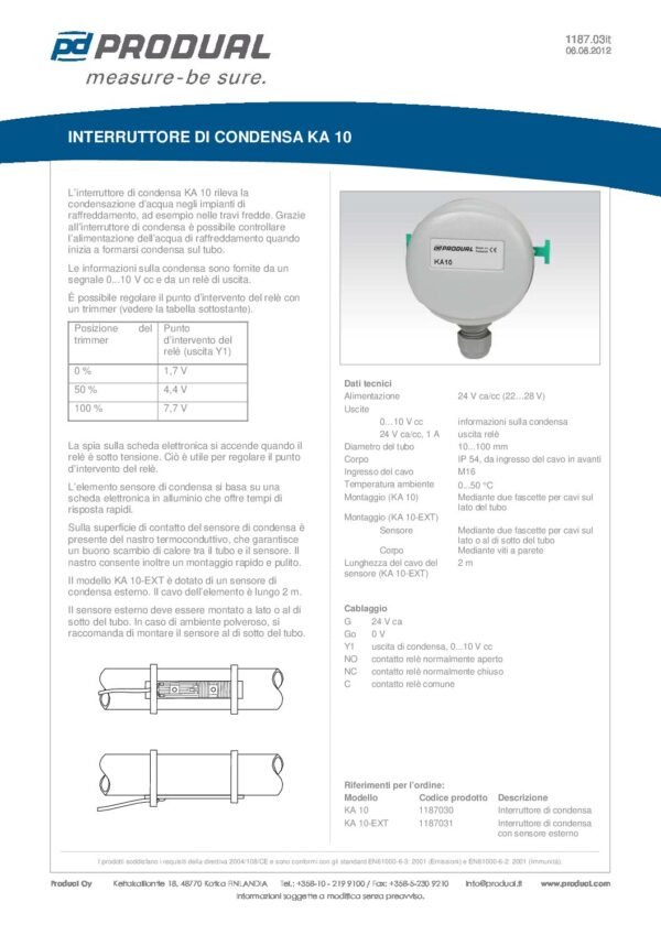 KA 10-EXT INTERRUTTORE CONDENSAZIONE CON RELE' ESTERNO - immagine 2
