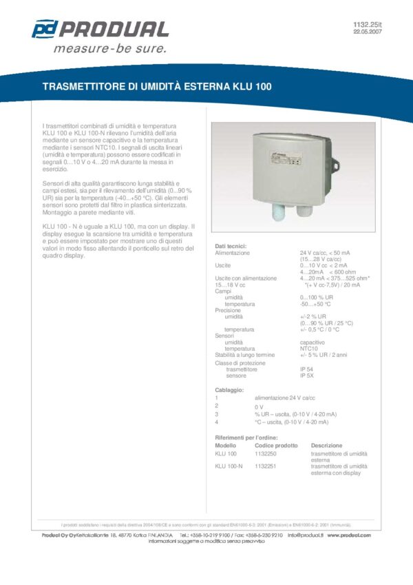TRASM. TEMP. & UMIDITA' OUTDOOR+DISPLAY - immagine 2