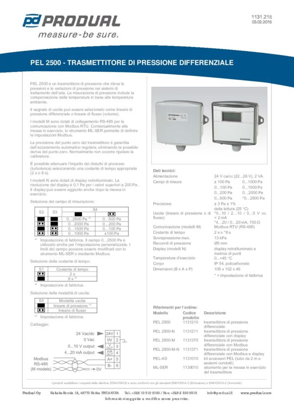 PEL 2500-SV PROTEZIONE PER FILTRI - immagine 2