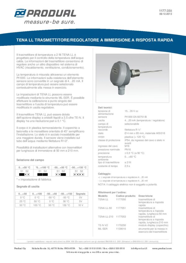 TENA LL-210 TRASM. A IMMERSIONE RAPIDO - immagine 2
