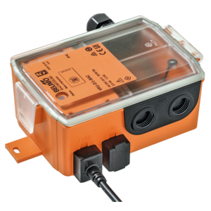VRU-M1R-BAC-RE Versione retrofit VAV-Universal con sensore Δp integrato per le aree di comfort e l'aria contaminata. Può essere combinato con un attuatore per serranda adatto per l'applicazione di pressione ambiente. Campo di applicazione: applicazioni di retrofit in sistemi HVAC